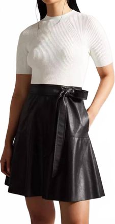 Ted Baker Oliyia Dress In White/black