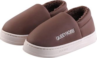 Generic Outdoor Slippers For Women Waterproof | Lightweight Anti-Slip House Slippers Cozy Memory Foam House Bootie Slippers Soft Plush Warm Winter Home Cotton