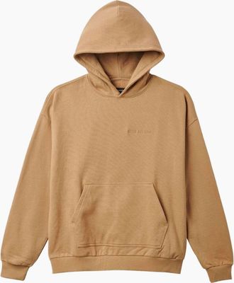 Brixton Mens Brixton Tigers Eye Embroidered Heavyweight Oversized Hoodie - Cream - Size: 40