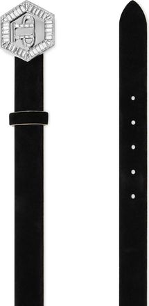 Philipp Plein Saffiano Leather Belt Hexagon Women in Black at Nordstrom, Size 105