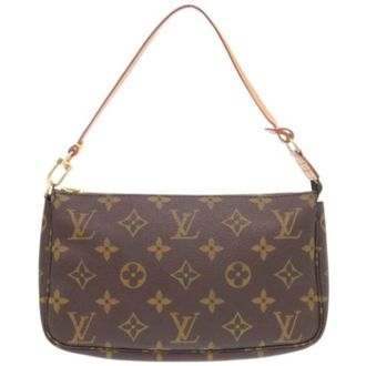 Louis Vuitton Pre-owned Monogram Pochette - Dames - Pre-owned - Bruin - Maat: ONE Size Leer