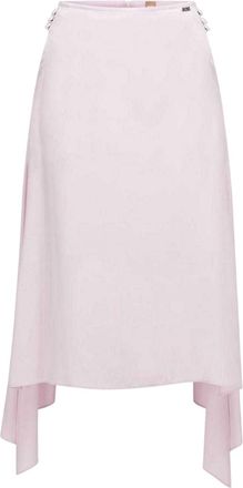 HUGO BOSS Vicina midi-rok met hoge taille voor dames (Roze)