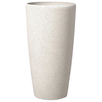 Beliani Maceta De Flores Beige Alto 75 X &Oslash; 39 Cm Accesorio Moderno Minimalista Interior Exterior Abdera