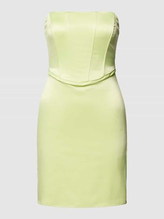 Gina Tricot Schulterfreies Corsagenkleid in unifarbenem Design in Hellgruen, Gr&ouml;&szlig;e 34