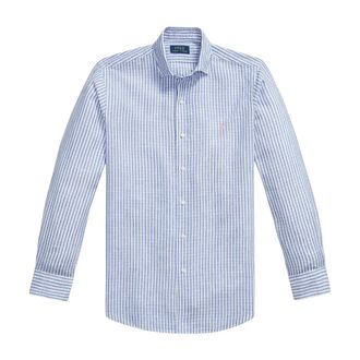 Polo Ralph Lauren Azzurro Shirt - Heren - Zakelijke Overhemden - Blauw - L - Katoen - Overhemden