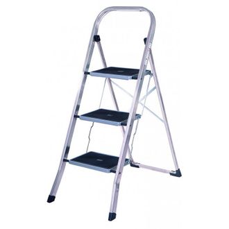 Vigor Taburete Vigor Aluminio, Tommy Pelda&ntilde;os Anchos, 3 Pelda&ntilde;os
