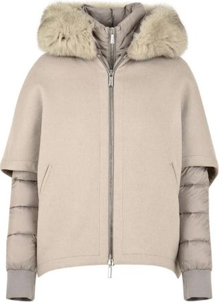 Moorer Pegaso Cwr Jacket - Dames - Gewatteerde jassen - Beige - S - Wol - Jassen