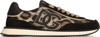 Dolce & Gabbana Schoenen, Dames, Veelkleurig, 37 1/2 EU, Katoen, Hy 13M Leo Nieuwe Lage Sneaker