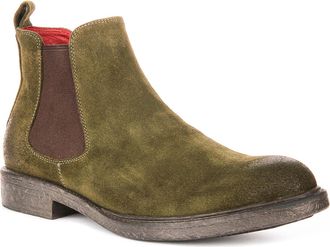 Justinreess England Cassidy Mens Textured Panel Chukka Suede Bt Ankle Boots (Olive, UK 11)