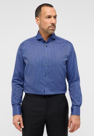 Eterna Langarmhemd ETERNA MODERN FIT, Herren, Gr. 48, Normalgr&ouml;ssen, blau (navy), 100% Baumwolle, tailliert, Manschette, Hemden Langarmhemd, NON IRON (b&uuml;gelf