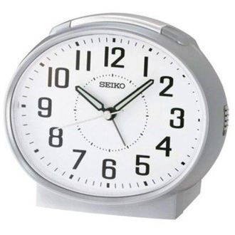Seiko Analog Alarm Clock - SEIKO - QHK059S - Silver - Alarm - Japanese Quartz