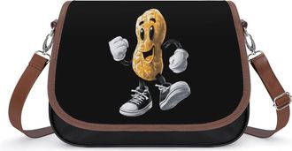 Generic Cute Cartoon Peanut Small Womens Crossbody Bags Shoulder Handbag with Adjustable Strap for Travel