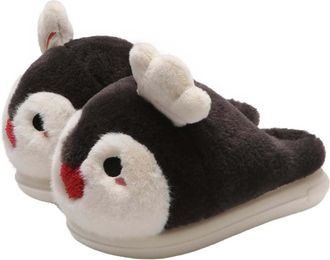 Generic Animal Plush Slippers for Women Men Winter Warm Cute Bear Capybara Penguin House Slides Cozy Fuzzy Fluffy Cartoon Shoes Non-slip Soft Comfortable Indo
