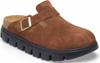 Birkenstock Womens Boston Pap Chunky Clog In Dark Tea