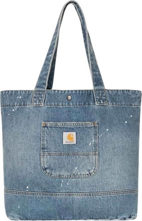 Carhartt Work in Progress Denim Tote - unisex - Shoppers - Blauw - ONE Size - Denim - Tassen
