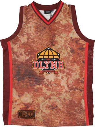 Dolly Noire Basketbal Mesh Tanktop Oranje - Heren - Tops zonder mouwen - Veelkleurig - S - Polyester - Tops