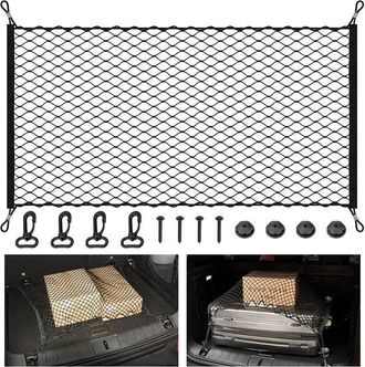 OEM Adecuado Para Ba&uacute;l, Red Para Ba&uacute;l Con 4 Ganchos, Flexible, El&aacute;stica, De Nailon, Para Fijar El Equipaje, 115 X 60 Cm