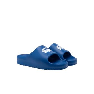 Lacoste Mens Serve Slide 2.0 Sandal, Blue and White Croc, 40