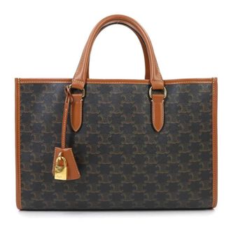 Celine Black Brown Pvc Leather Handbag Tote Bag (Pre-Owned)