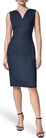 DKNY Slub Tweed Sheath Dress in Nghtfall/gold at Nordstrom, Size 16