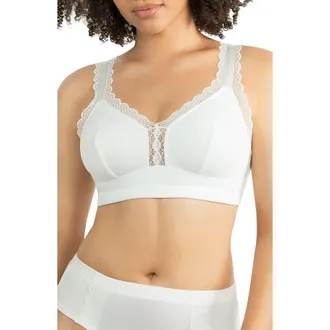 Affinitas Dalis Wire-Free Bralette in Pearl White at Nordstrom, Size 34