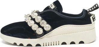 Miu Miu Sneakers con strass - Blu
