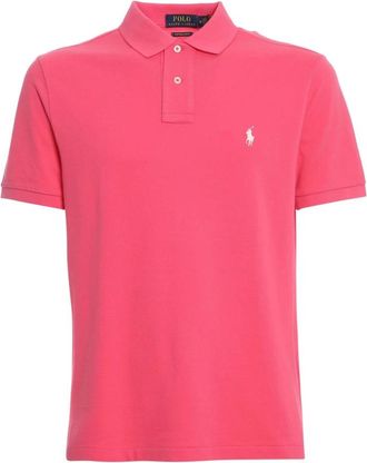 Ralph Lauren Iconische Polo Shirt van Mesh - Heren - Polos - Roze - M - Katoen - Tops