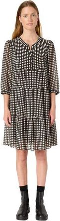 Gerard Darel Lira Tiered Polka Dot Dress in Black at Nordstrom, Size Small