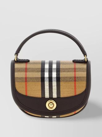 Burberry mini handbag with check pattern and top handle