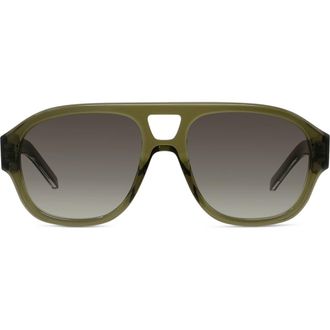 Givenchy Day 55mm Gradient Pilot Sunglasses in Light Green /Gradient Green at Nordstrom