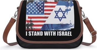 Generic I Stand with Israel Crossbody Bags for Women Shoulder Messenger Bag Purse Handbags