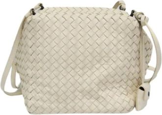 Bottega Veneta Pre-owned Cross Body Bags, female, White, Size: ONE SIZE Pre-owned Intrecciato Shoulder Bag