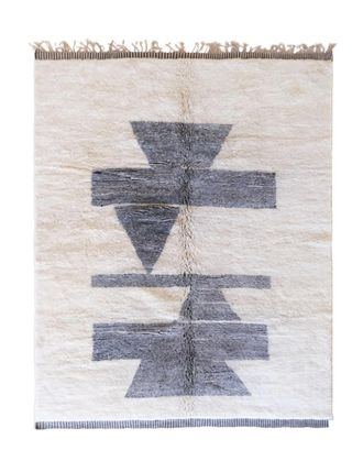 AFK Living Alfombra bereber marroqu&iacute; de pura lana blanca 218 x 292 cm