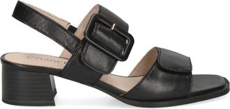 Caprice Zwarte Casual Open Sandalen Vrouwen - Dames - Sandalen met hakken - Zwart - 38 EU - Schoenen