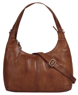 Spikes & Sparrow Umh&auml;ngetasche SPIKES & SPARROW, Damen, Gr. B/H/T: 28cm x 9cm onesize, braun (cognac), Leder, vintage, Taschen Umh&auml;ngetasche, echt Leder