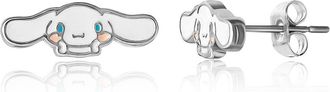 Hello Kitty Silver Flash-Plated and Enamel Stud Cinnamoroll Earrings at Nordstrom