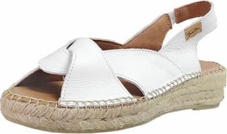Toni Pons Womens Enola-p Espadrille Wedge Sandal, White, 4 UK