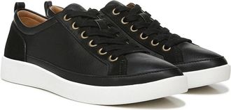 Vionic Womens Vionic Winny Sneakers Black Leather Lace Up Comfort Shoes RHS6541