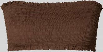 Neo Noir Neo Noir Bandeau-Top mit Smok-Details Modell SKIN LOBSTER in Dunkelbraun, Gr&ouml;&szlig;e XS