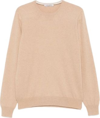 La Fileria Maglione girocollo in cashmere - Toni neutri