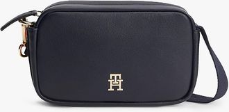 Tommy Hilfiger Womens Logo Tape Strap Crossbody Bag - Blue