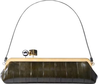 Jacquemus La Pochette Salon - Dames - Clutches - Groen - ONE Size - Leer - Tassen