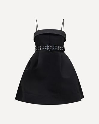 Ganni Short satin Dress with a full skirt Female 38
