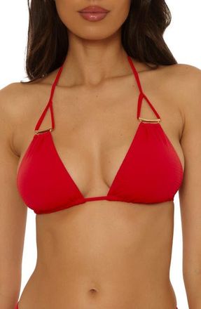 BECCA by Rebecca Virtue Riviera Triangle Bikini Top in Apple at Nordstrom, Size Medium