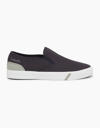 Bench Mens Solid Patterned Slip-On Sneakers - Navy - Size: 10