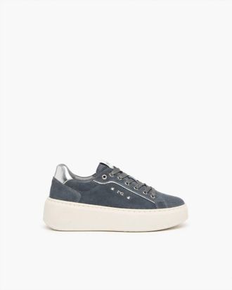 Nero Giardini Womens Velour Sneakers In Siberia