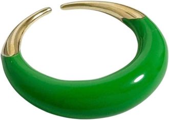 Bottega Veneta Gold Silver 925 Band Ring (Pre-Owned)