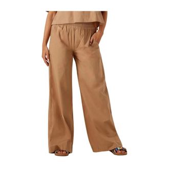 Ruby Tuesday Ibet Wide Broeken - Dames - Broeken - Beige - Maat: XS Katoen