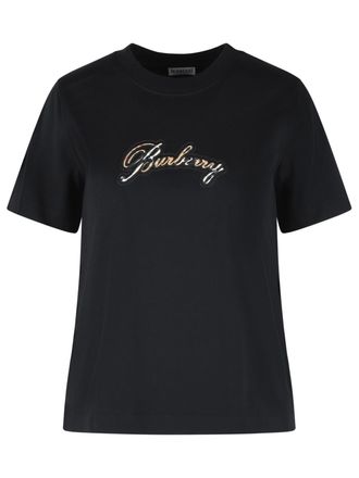 Burberry Black Cotton T Shirt