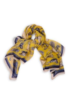 Saachi Equestrian Crinkle Scarf in Yellow at Nordstrom Rack